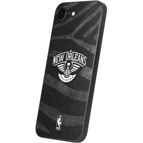 NBA New Orleans Pelicans Black Animal Print iPhone 16e Skin
